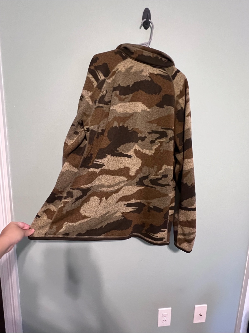 Patagonia Men's Crewneck Fleece Pullover - Brown Camo